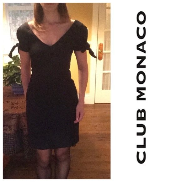 Club Monaco Dresses & Skirts - Club Monaco Black Thin Ribbed Dress